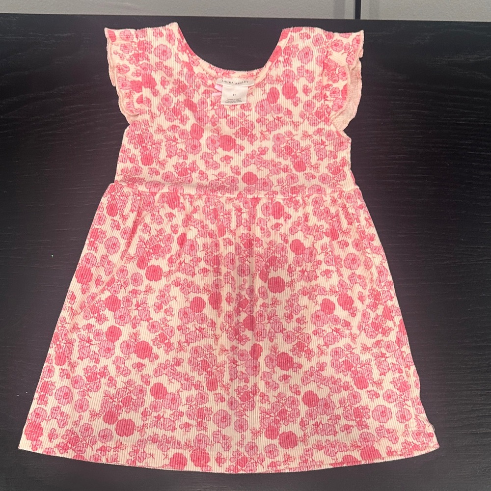 Laura Ashley Pink Floral Casual Kids Dress